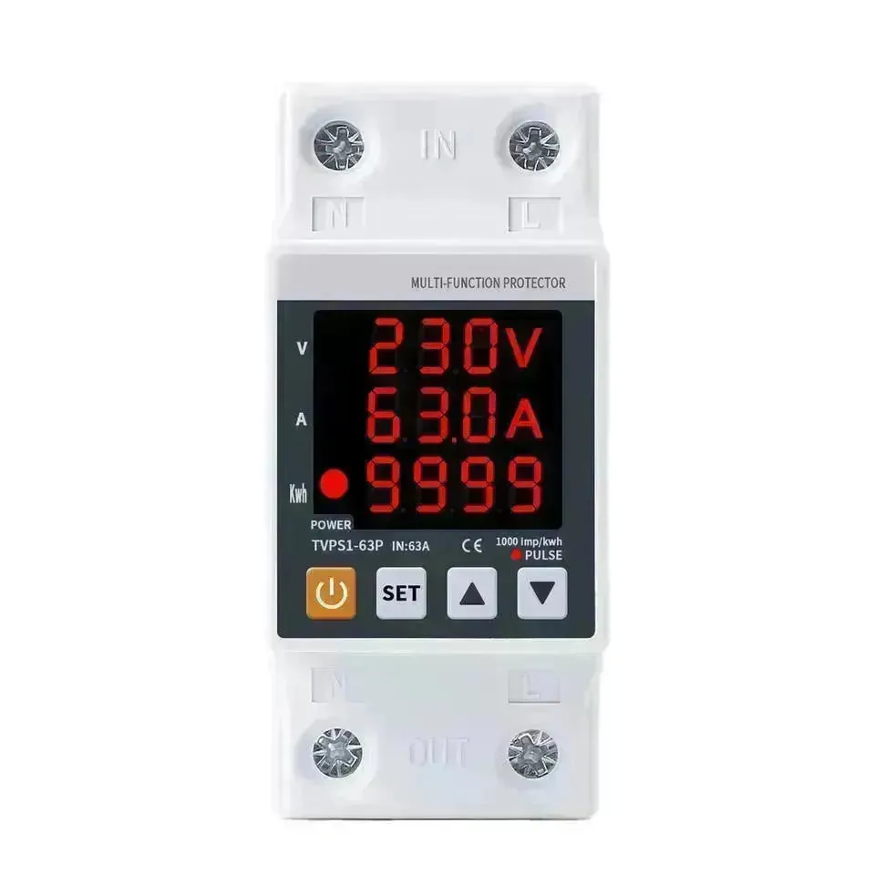 63A Rail Adjustable Voltage Regulator Power Surge Protector