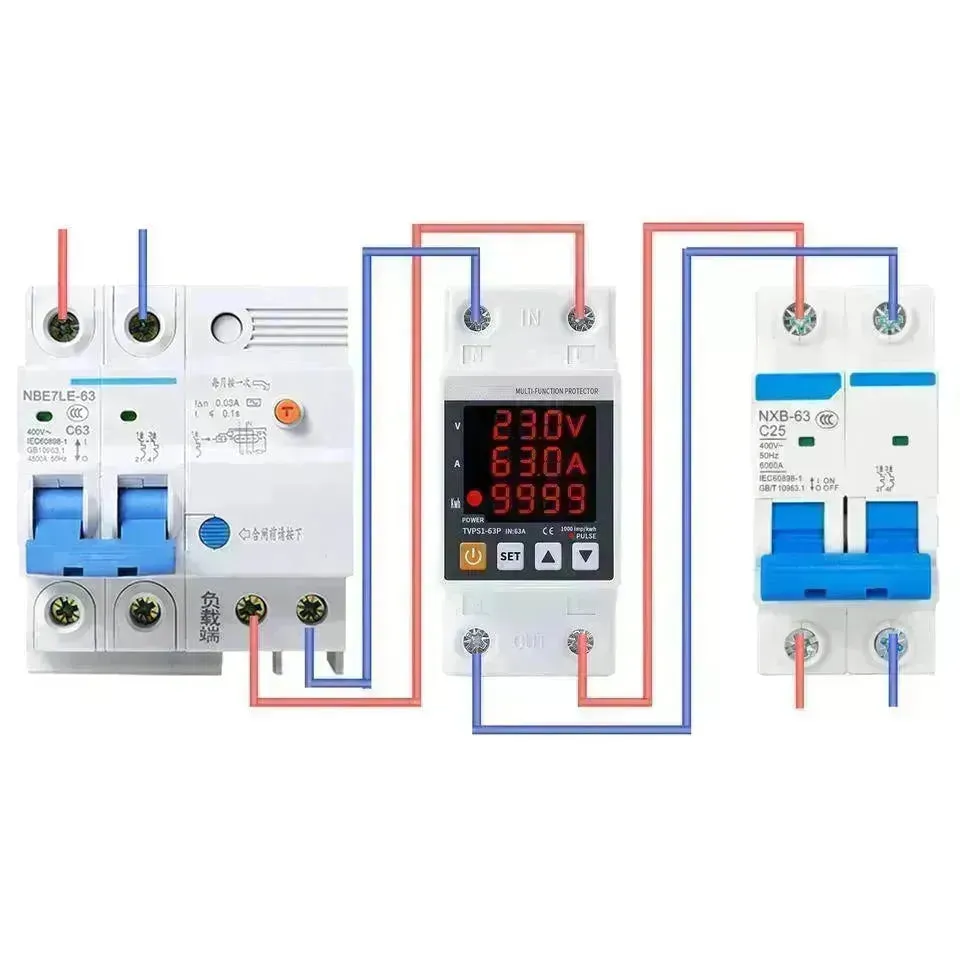 63A Rail Adjustable Voltage Regulator Power Surge Protector