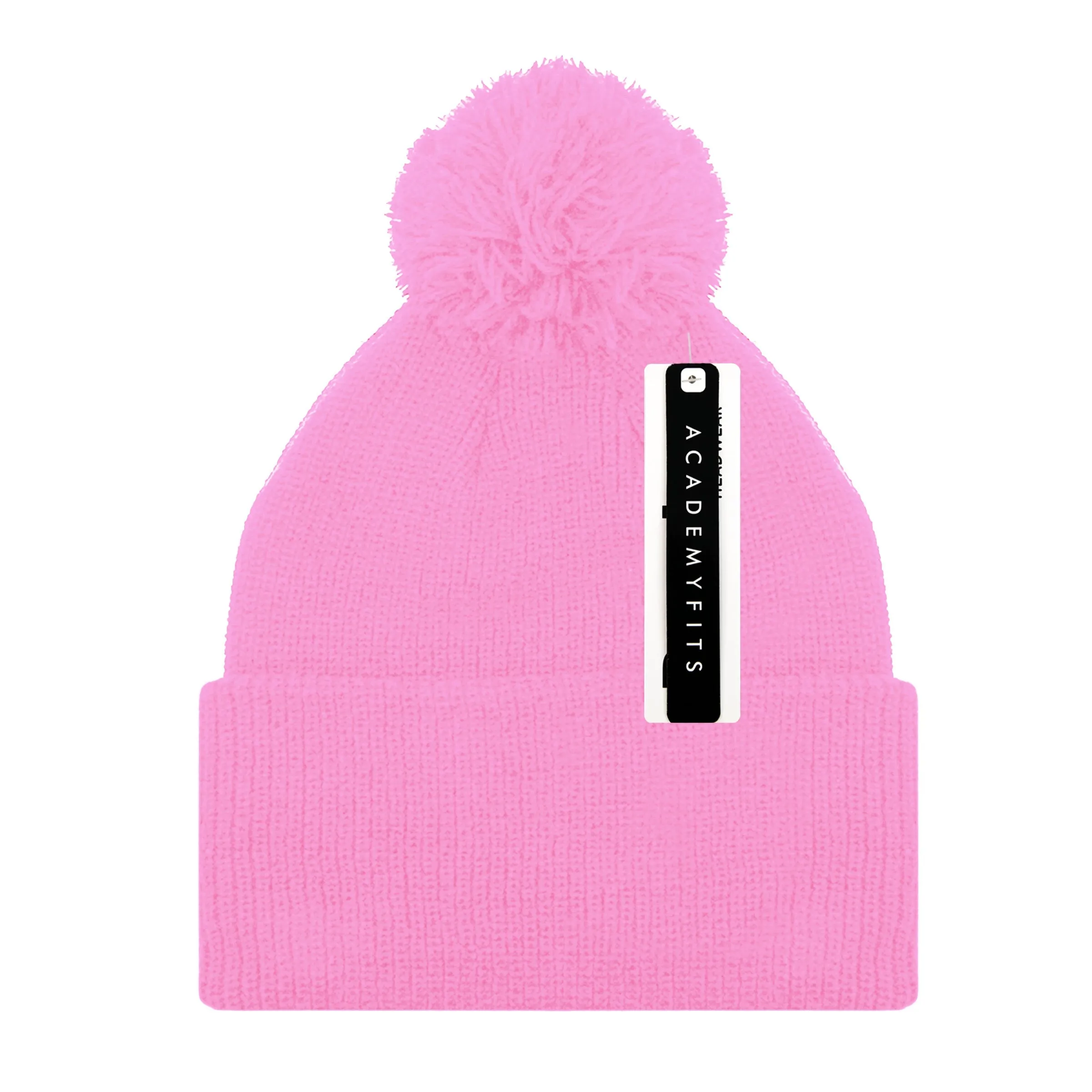 Academy Fits Knit Beanie With Pom Pom Ultra Soft 6013P