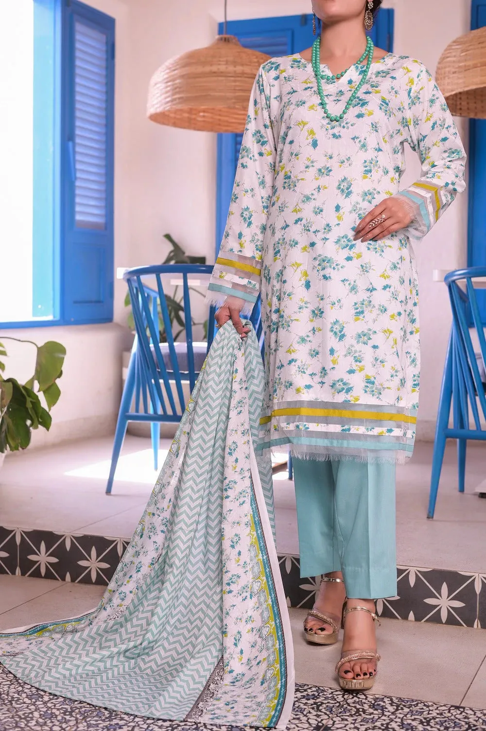 Amna Khadija Unstitched 3 Piece Wrinkle Free Prints Vol-09 Collection’2022-WFP-1056-A