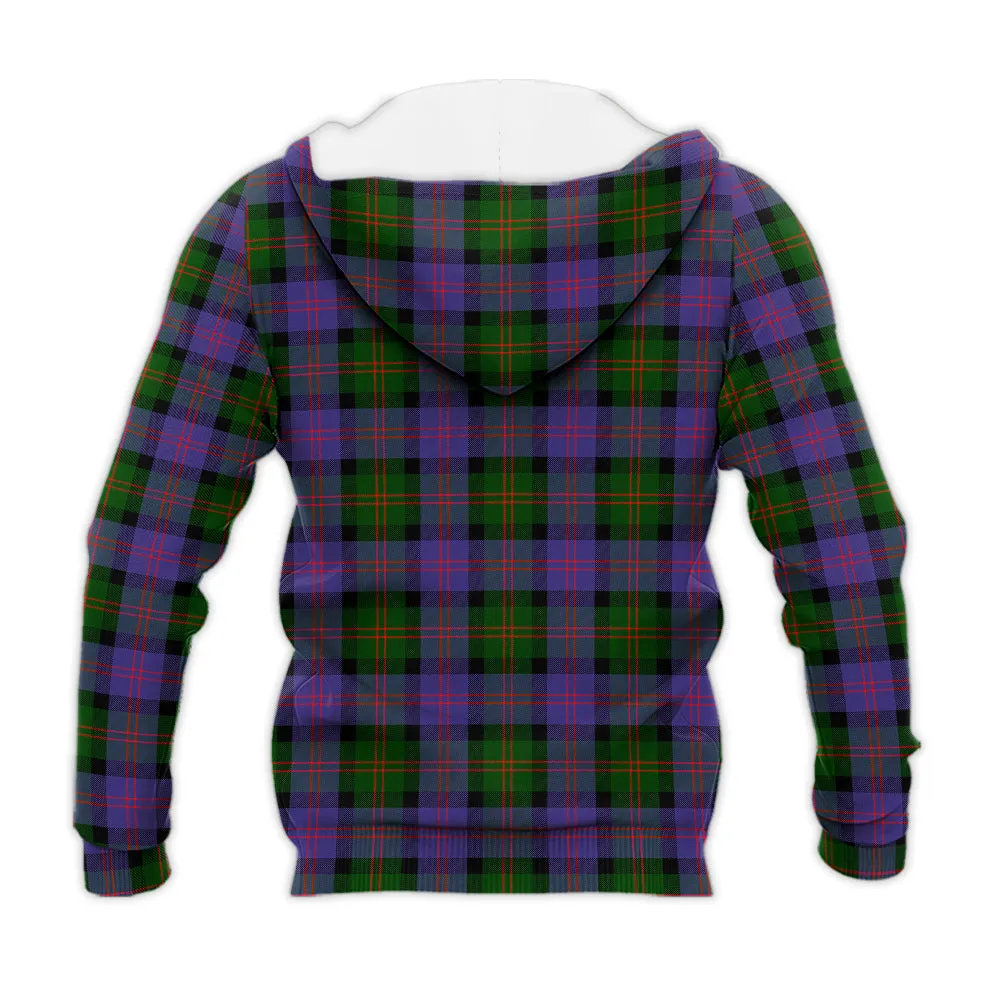 Blair Modern Tartan Knitted Hoodie with Family Crest