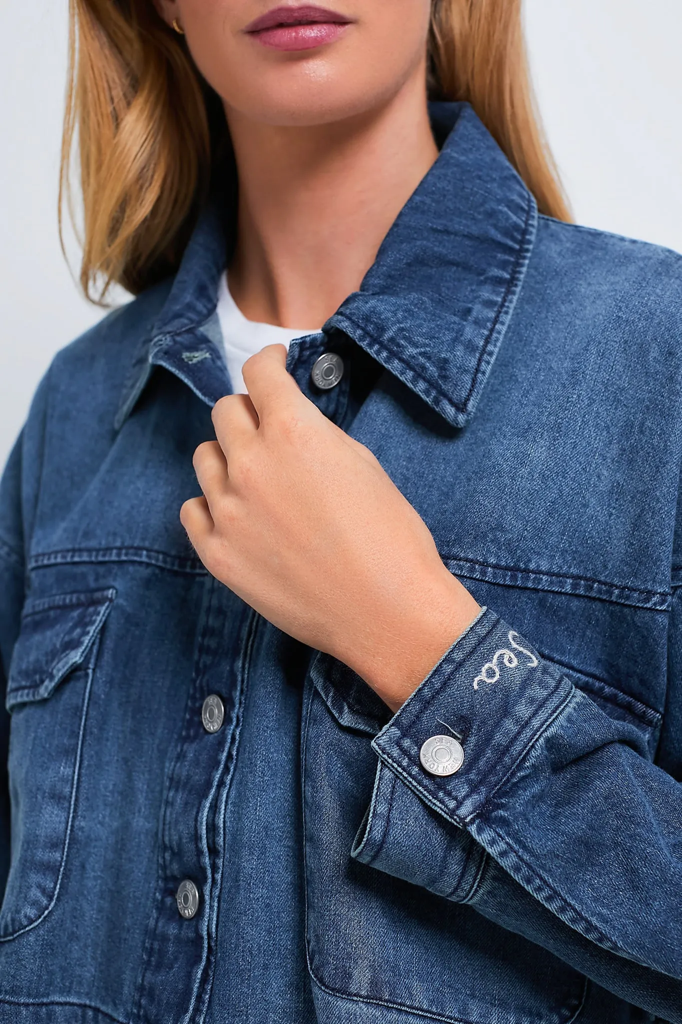 Blue Amari Denim Longsleeve Jacket