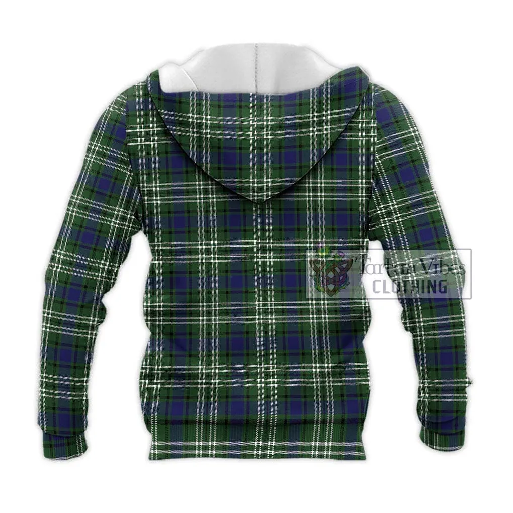 Blyth Tartan Knitted Hoodie with Family Crest DNA In Me Style