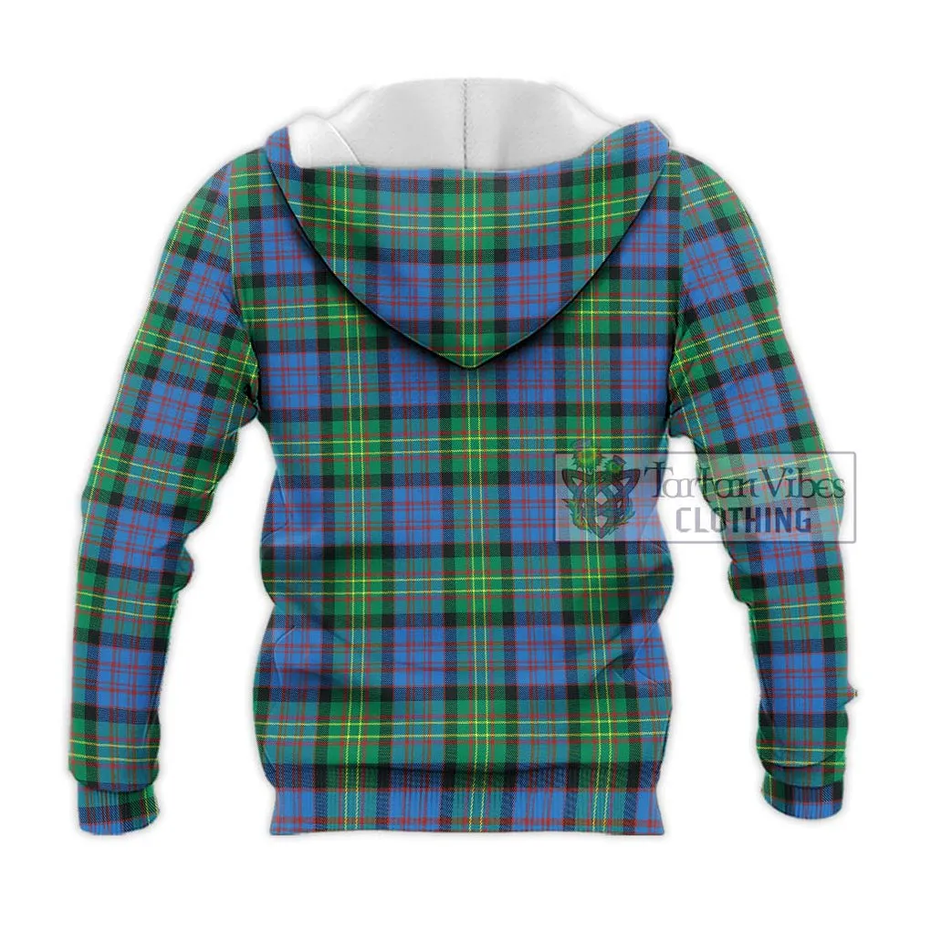 Bowie Ancient Tartan Knitted Hoodie with Family Crest DNA In Me Style