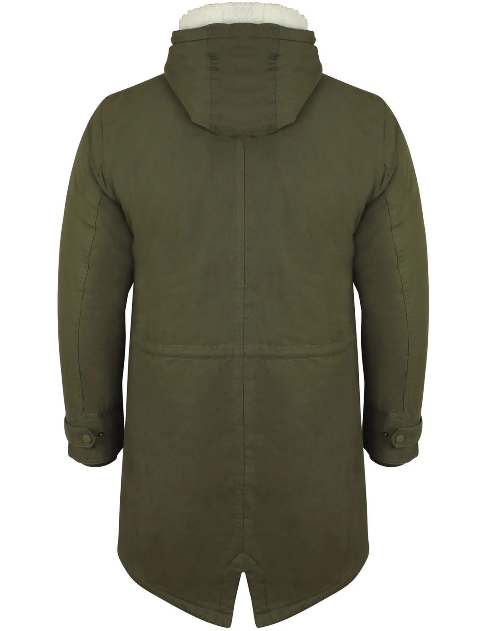 Bradshaw Borg Lined Parka Jacket in Khaki  - Tokyo Laundry