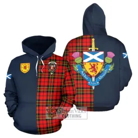 Brodie Modern Tartan Hoodie Alba with Scottish Lion Royal Arm Half Style