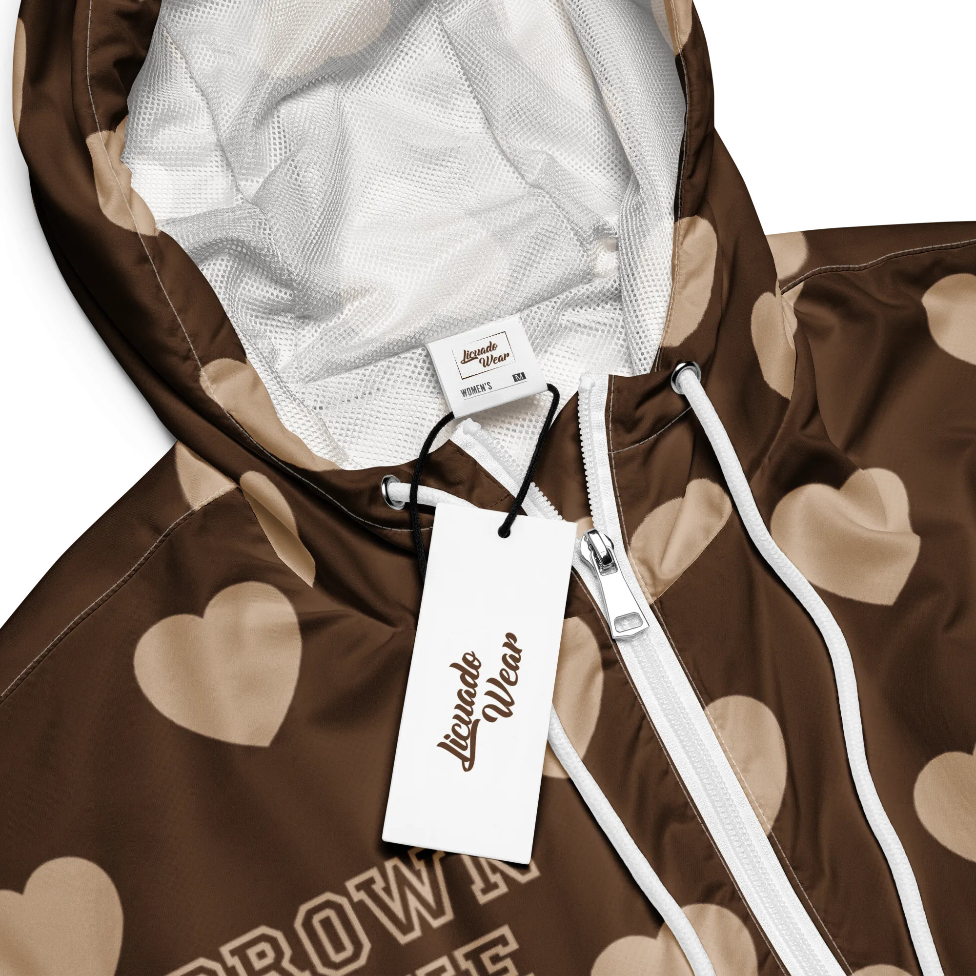 Brown Love - Cropped Windbreaker Jacket