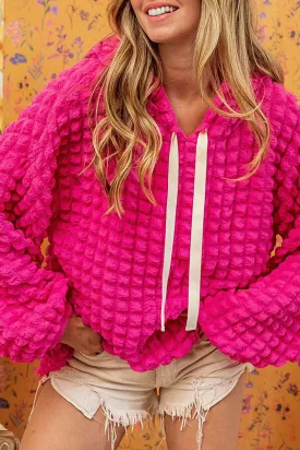 Brynn Bubble Textured Waffle Hoodie