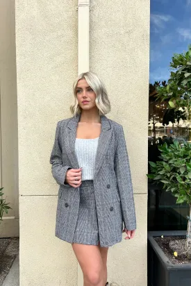 CAMBRIDGE PLAID GREY BLAZER