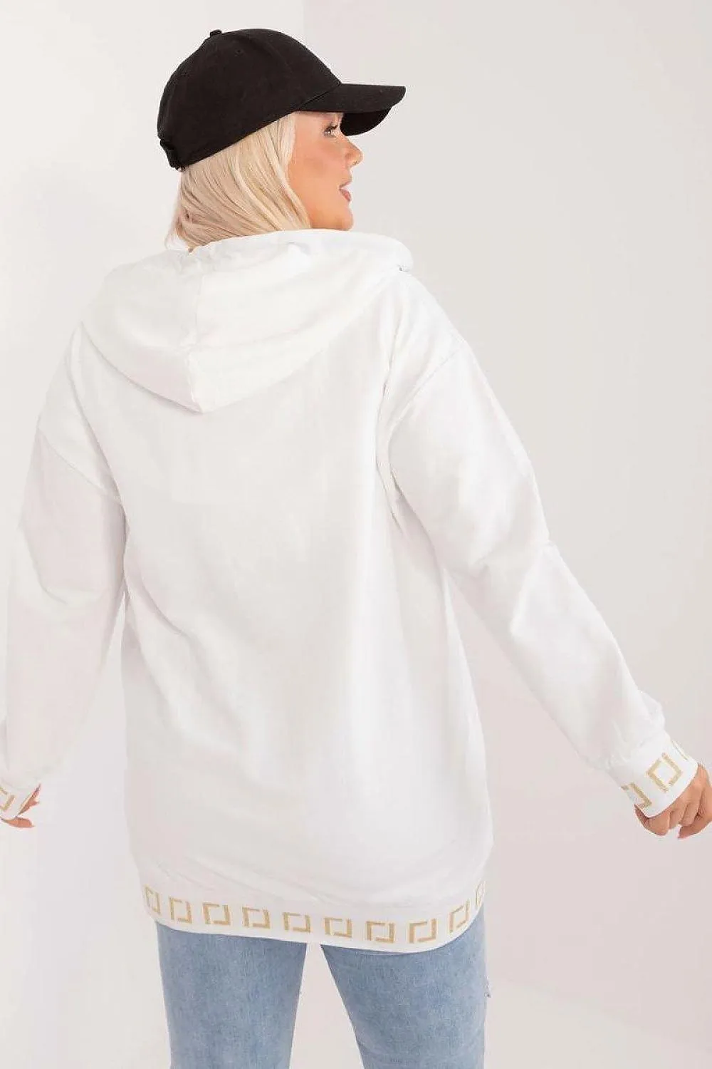 Chic Plus Size Cotton Zip-Up Hoodie