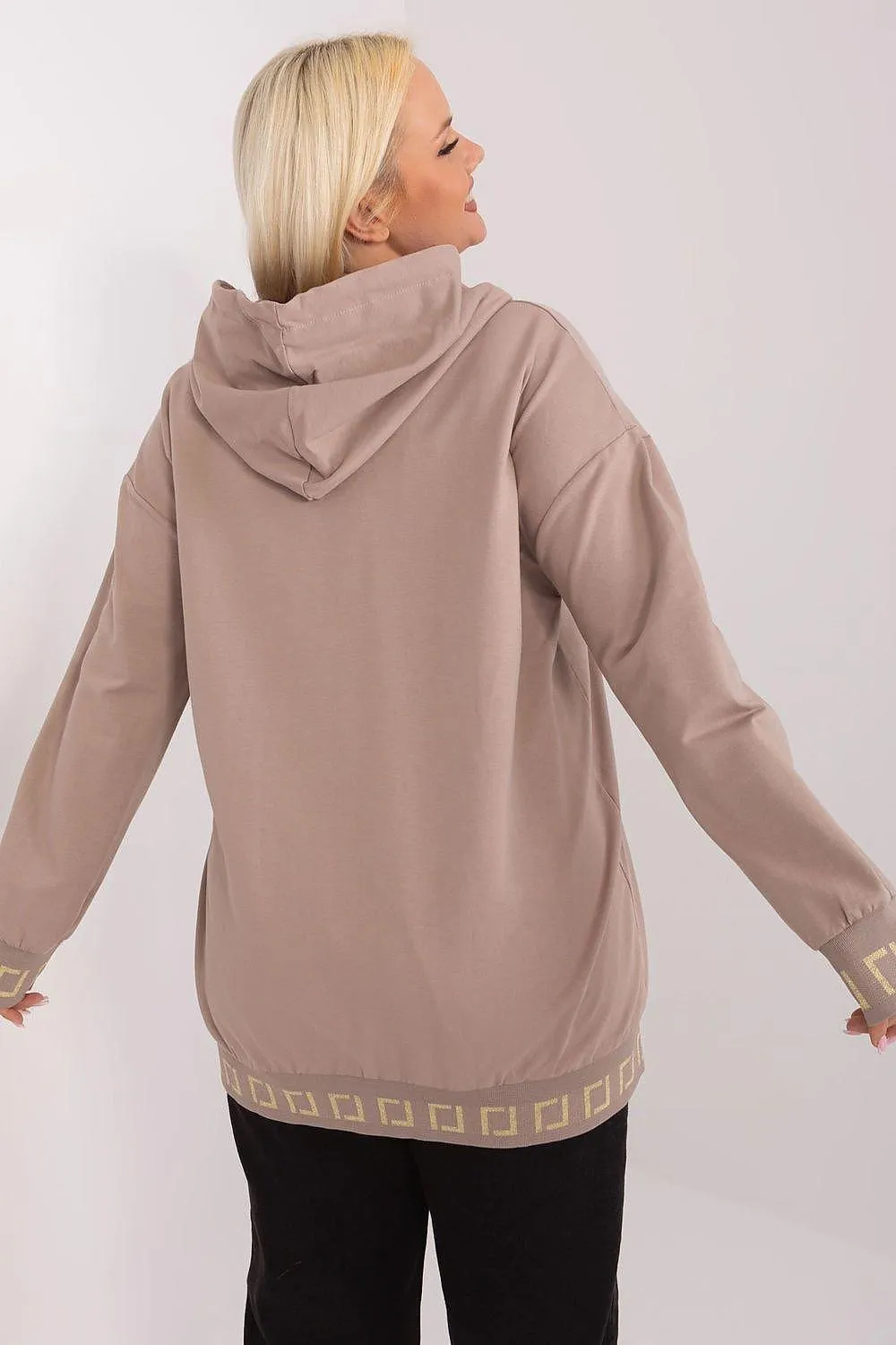 Chic Plus Size Cotton Zip-Up Hoodie