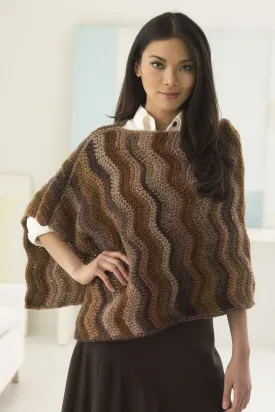 Chocolate Ripple Poncho (Crochet)