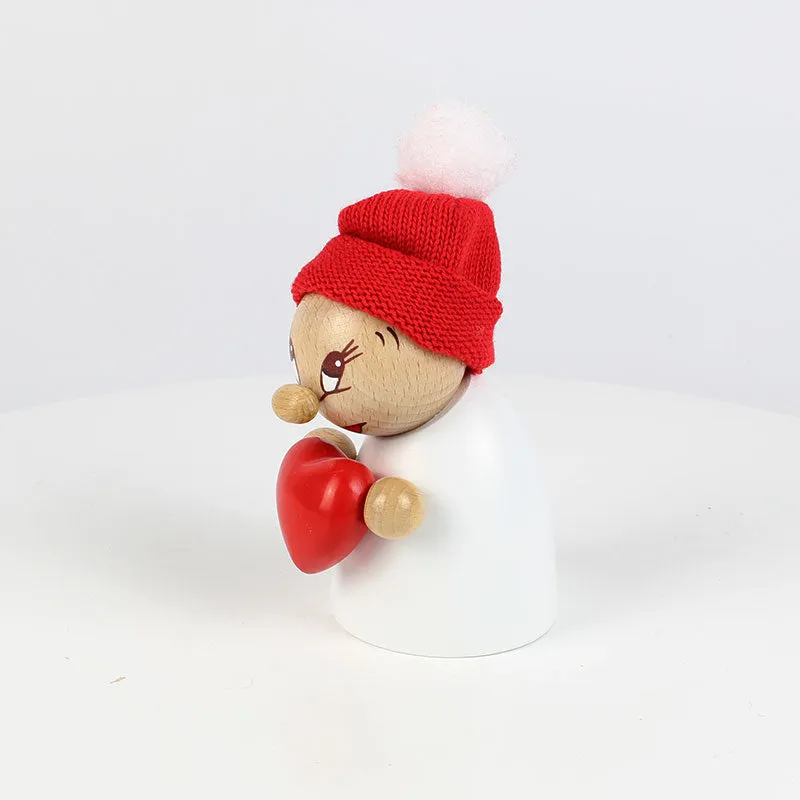 Clumsy Mini Valentine with fabric beanie and big bobble