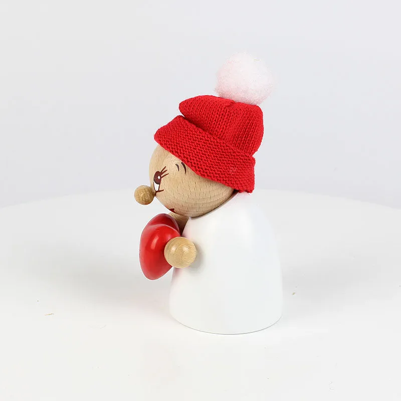 Clumsy Mini Valentine with fabric beanie and big bobble