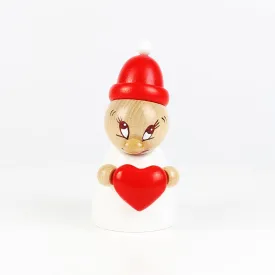 Clumsy Mini Valentine with wooden beanie and small bobble