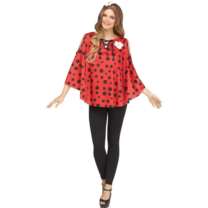 Costume femme poncho coccinelle