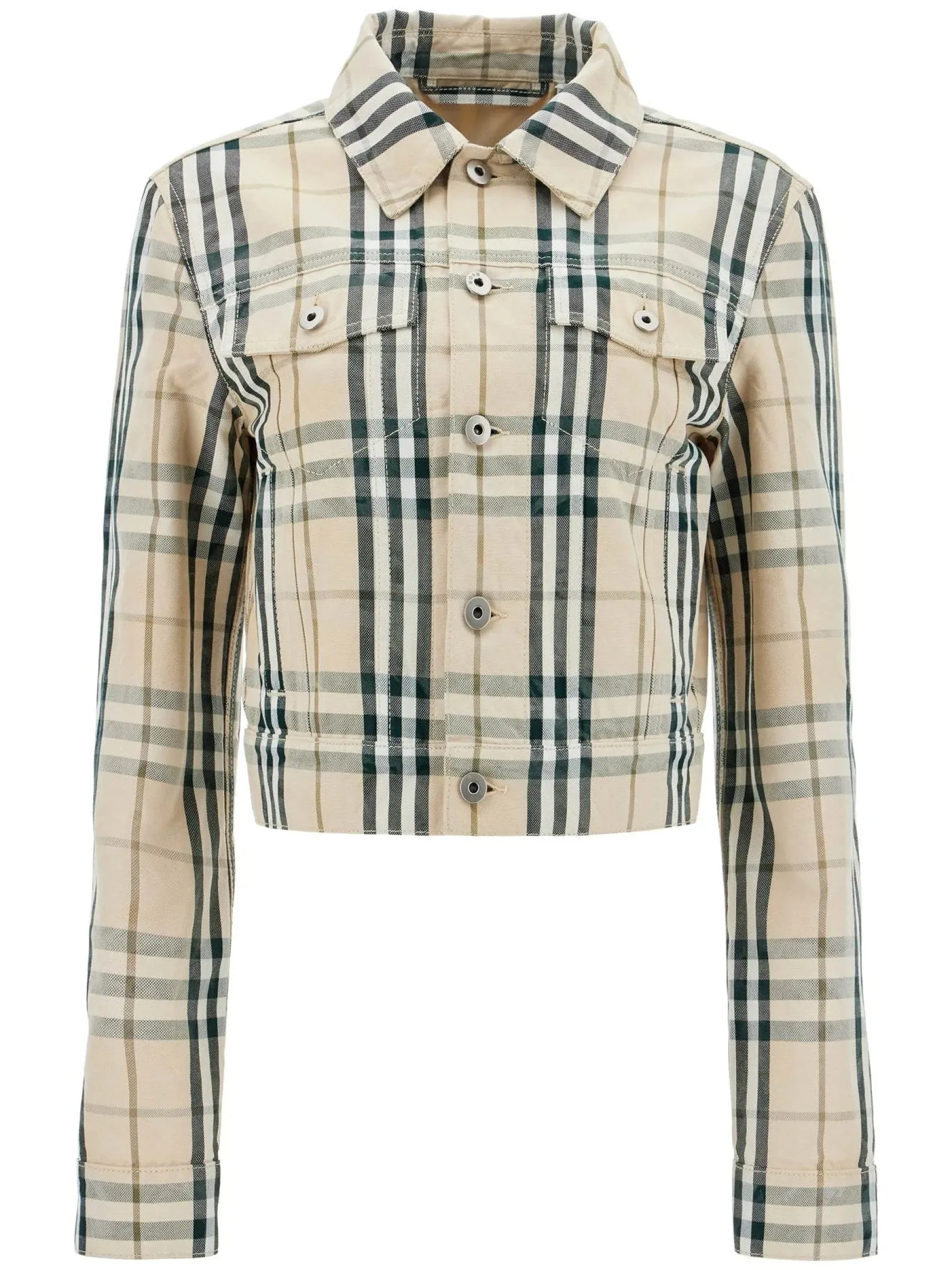 Cropped Check Jacket