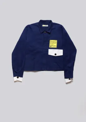 Cropped Worker Blue Jacket