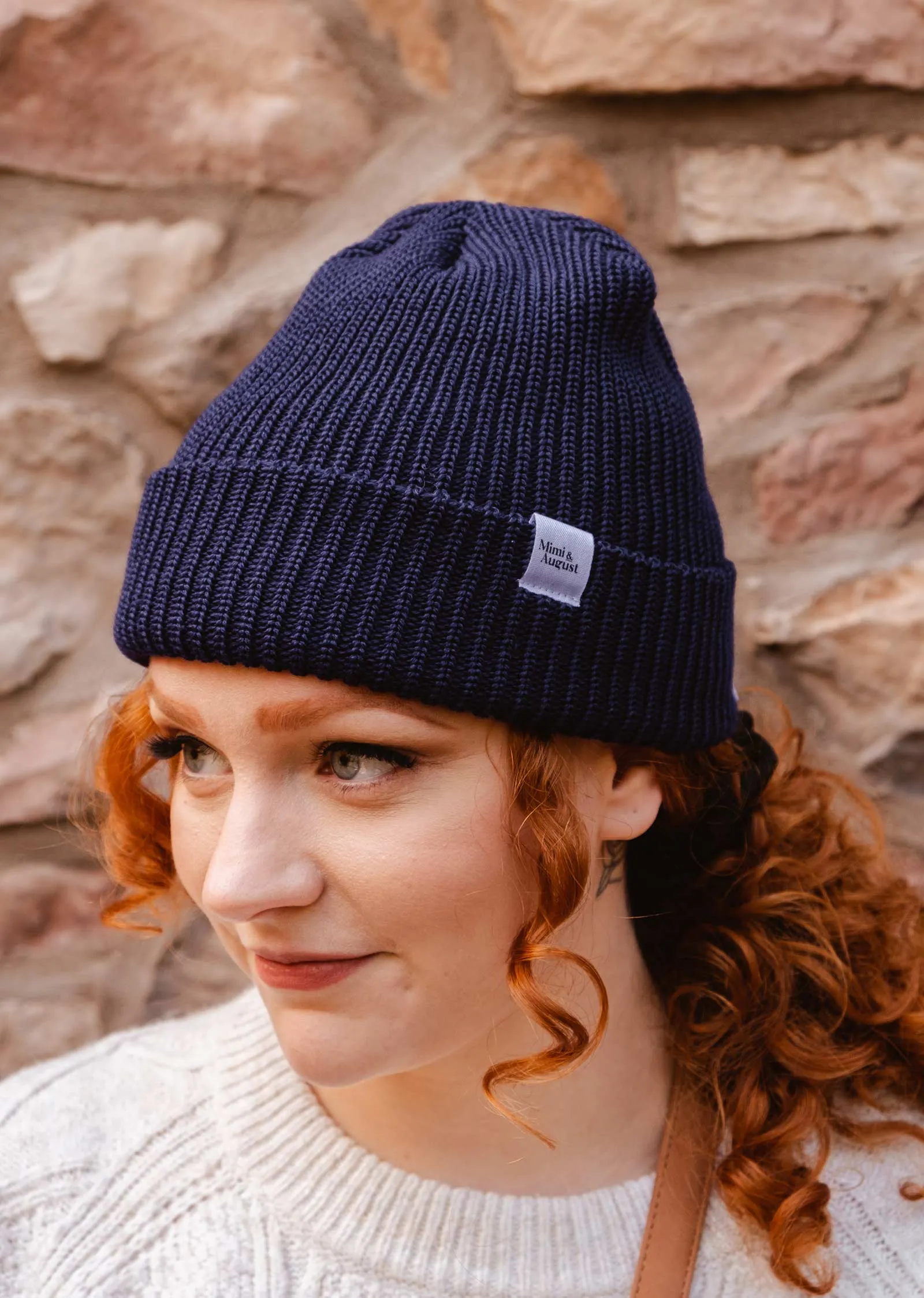 Deep Blue Cuffed Beanie