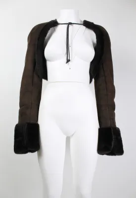 DRIES VAN NOTEN FW 1998 SHEARLING BOLERO