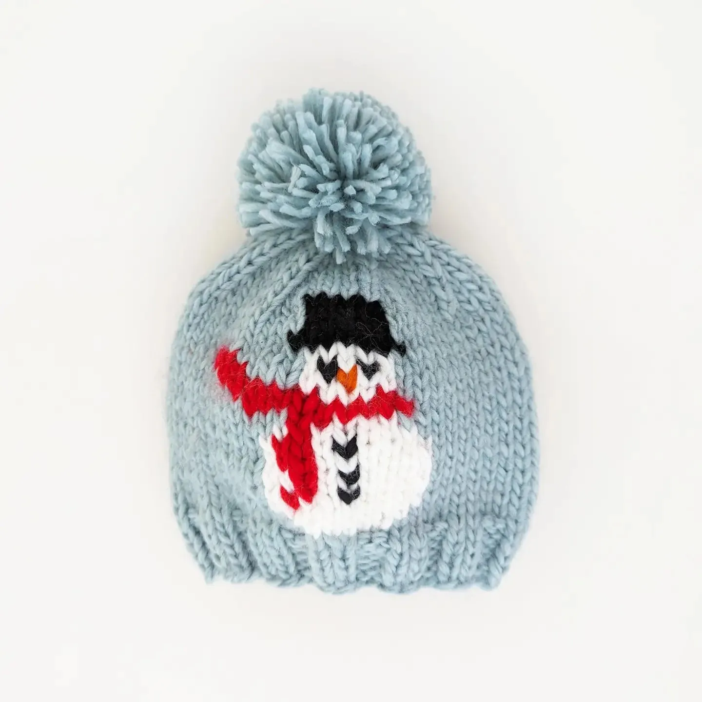 Frosty Snowman Surf Blue Beanie Hat