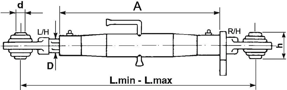 High Quality Top Link CAT 2-2 - L max 930mm