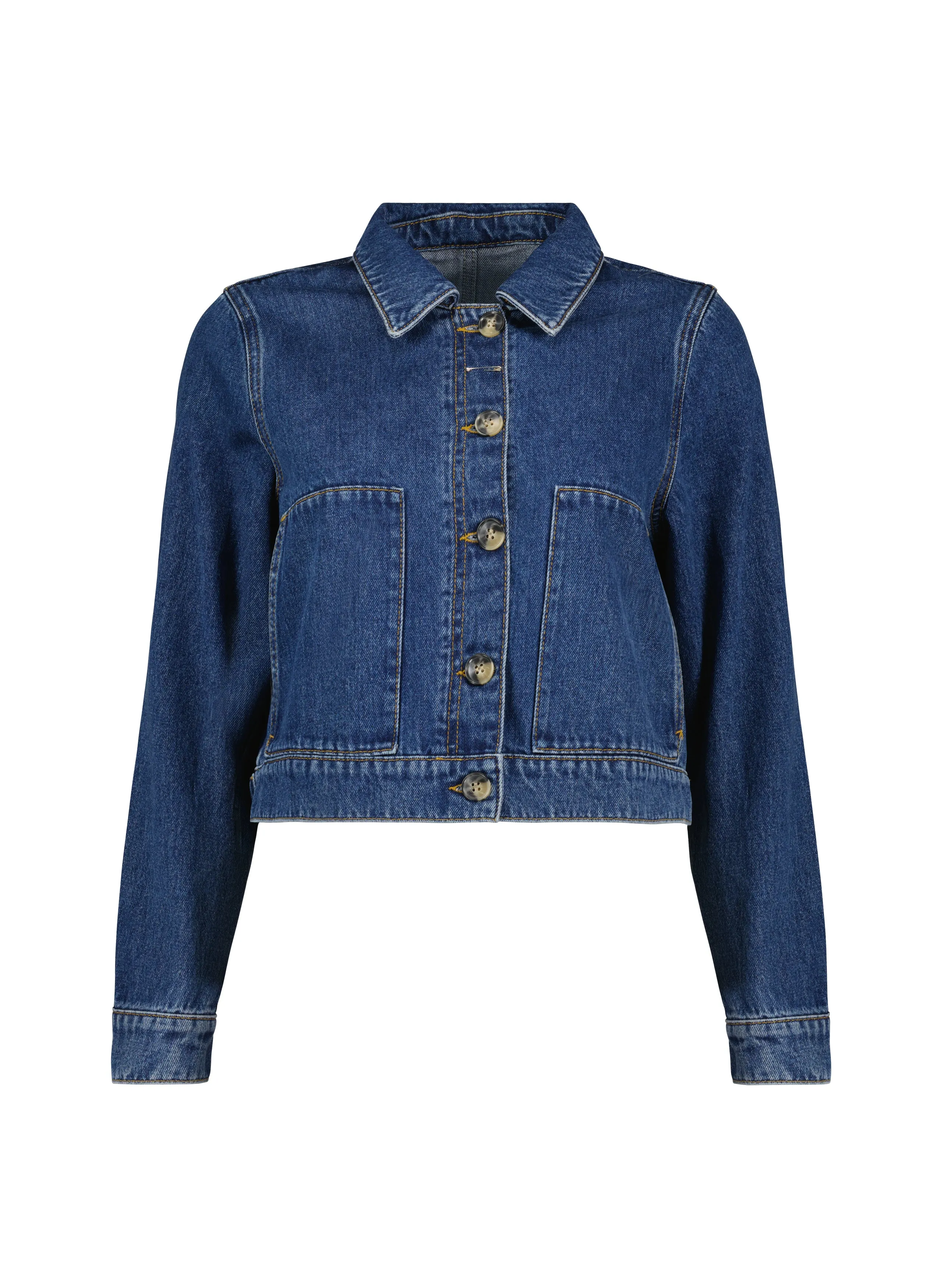 Kristi Organic Cotton Cropped Denim Jacket