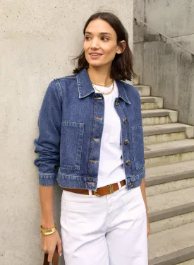 Kristi Organic Cotton Cropped Denim Jacket