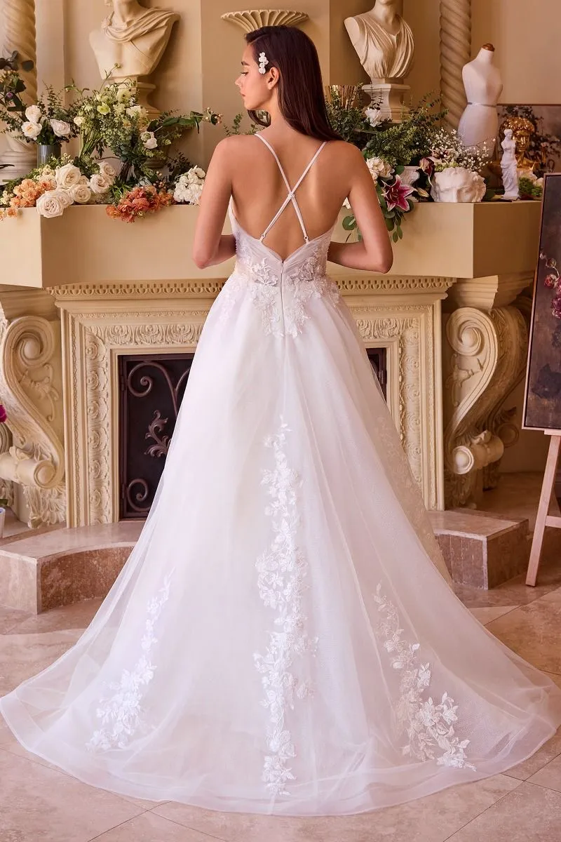 LAYERED TULLE A-LINE WEDDING DRESS