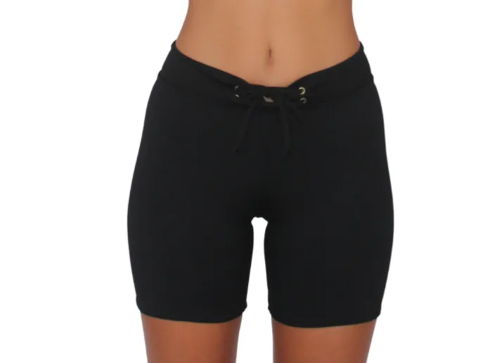 Long Hot Pant Black Solid