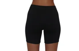 Long Hot Pant Black Solid