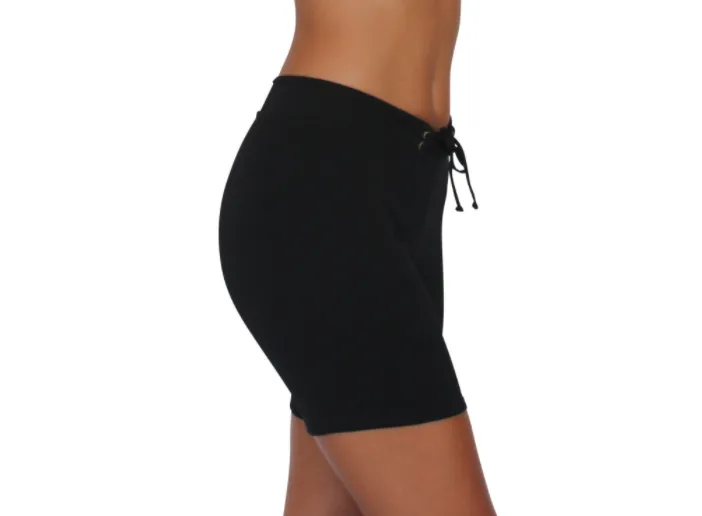 Long Hot Pant Black Solid