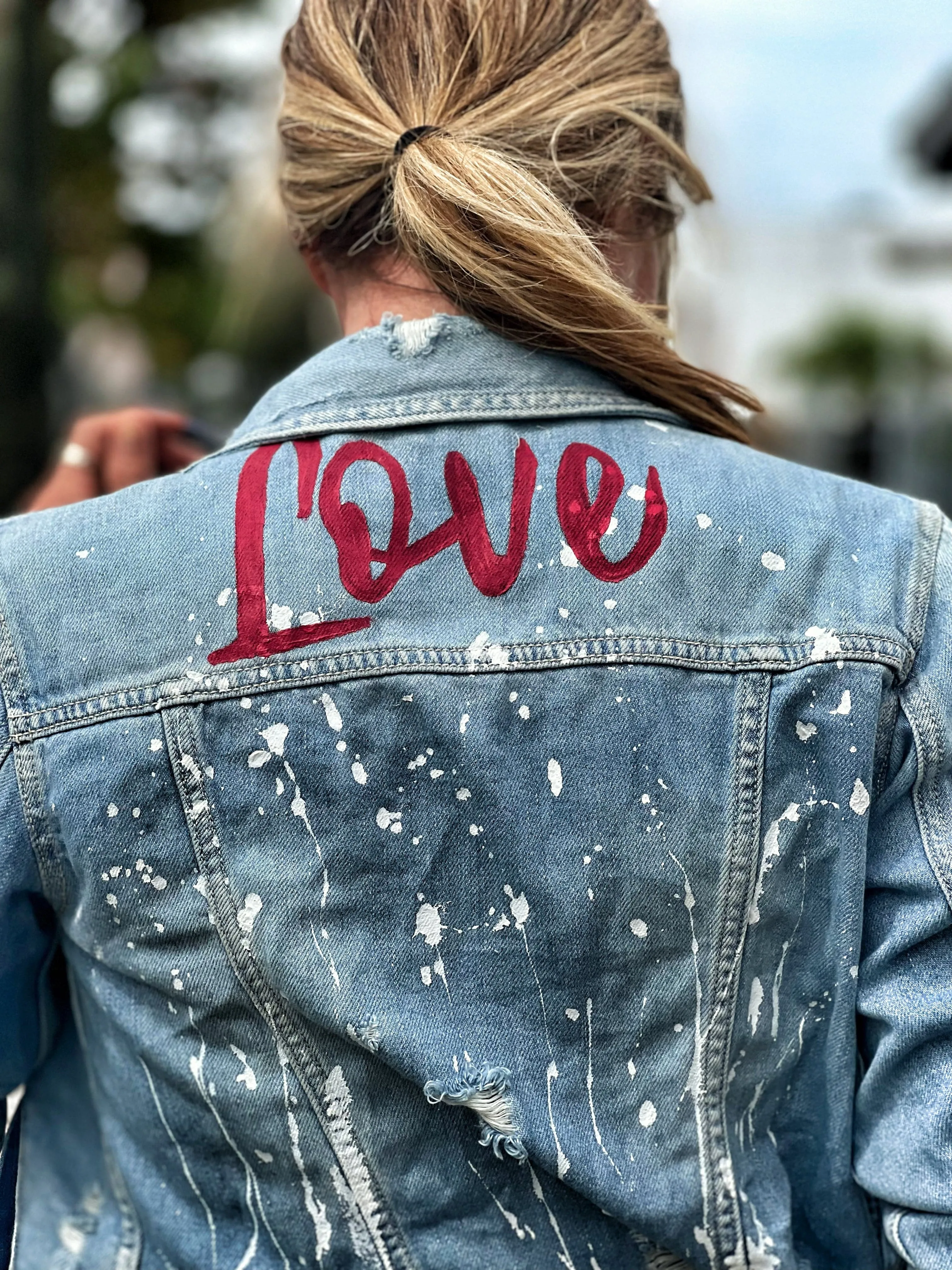 Love denim Jacket washed blue