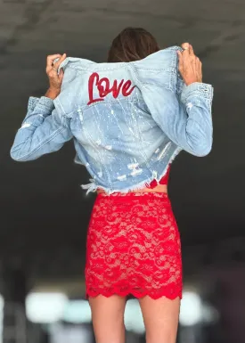 Love denim Jacket washed blue