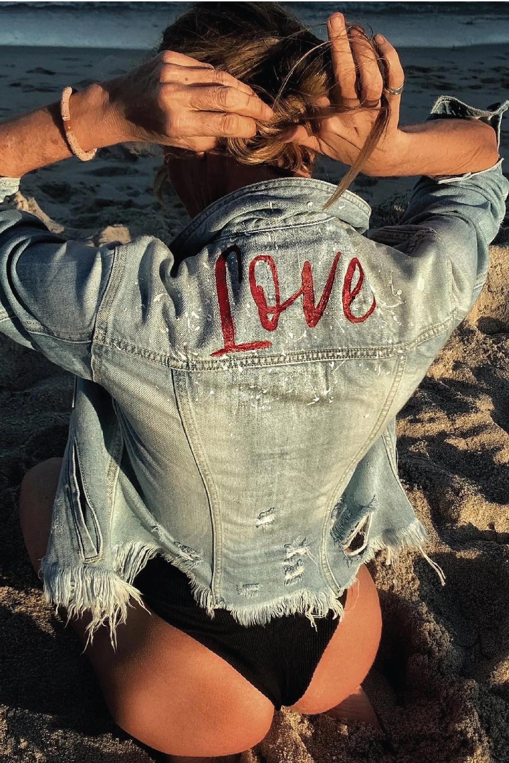 Love denim Jacket washed blue