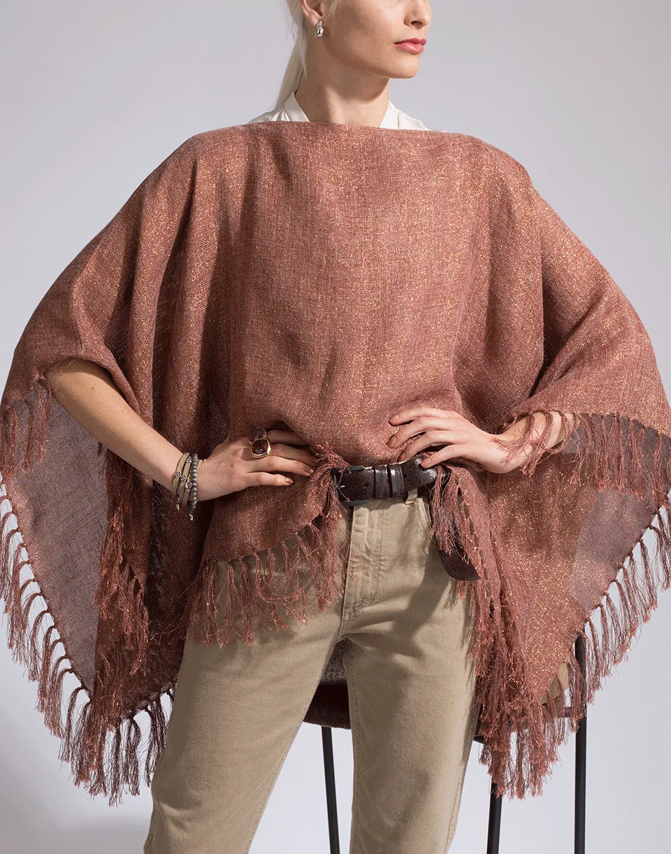 Lurex Pullover Poncho