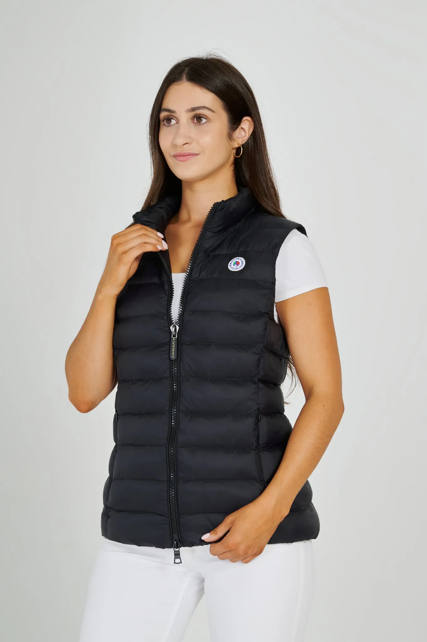 Melian Short Vegan Down Vest | Black