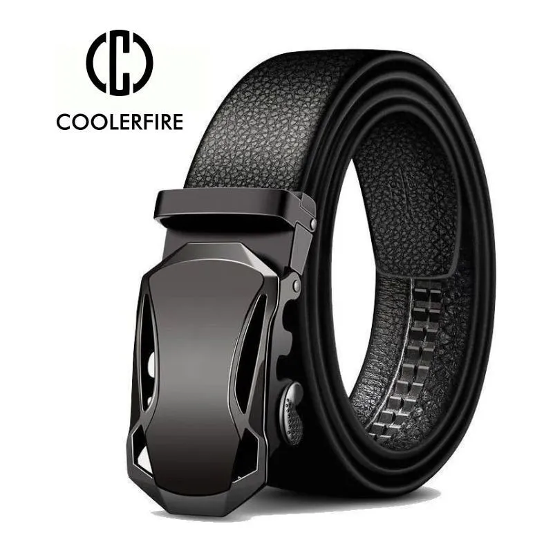 Men's Metal Luxury Brand Automatic Buckle Leather High Quality Belts - Business Casual ZDP001A