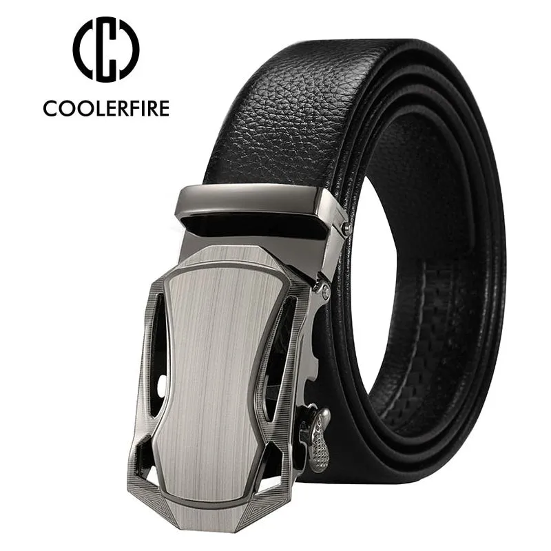 Men's Metal Luxury Brand Automatic Buckle Leather High Quality Belts - Business Casual ZDP001A