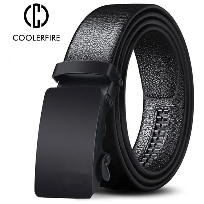 Men's Metal Luxury Brand Automatic Buckle Leather High Quality Belts - Business Casual ZDP001A