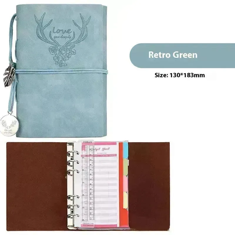 Notebook A6 Leather Loose-leaf Tally Book Note Pad  Memo Note Book