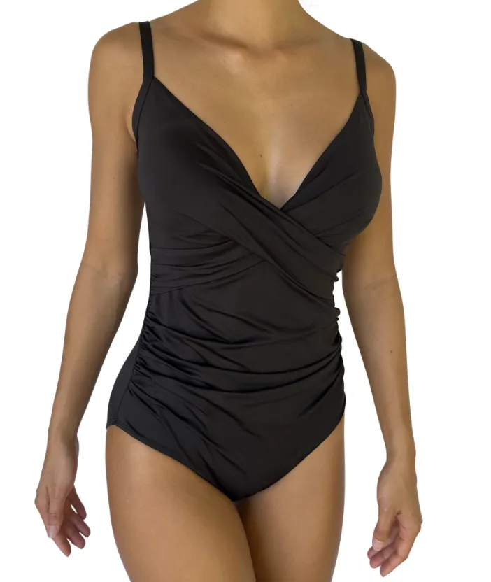 Pleated One Piece - Black