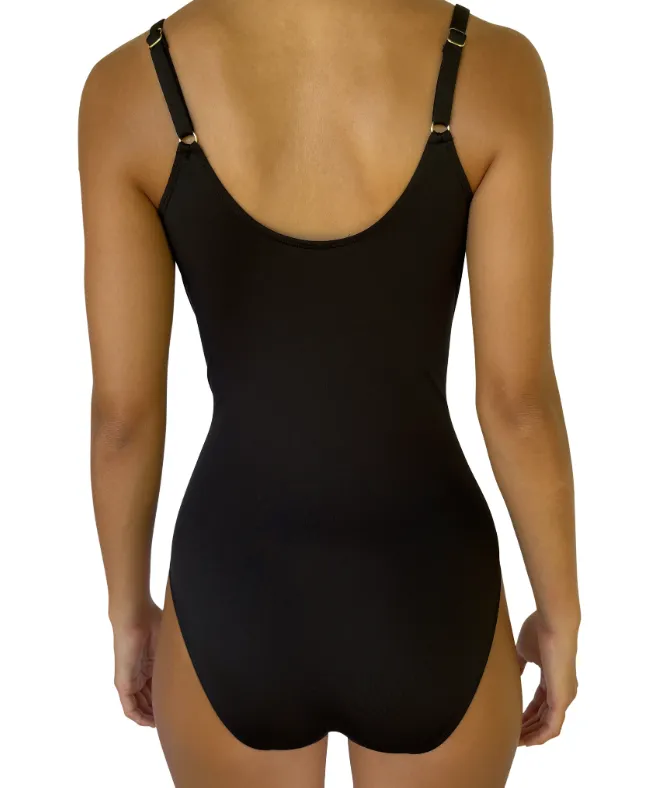 Pleated One Piece - Black