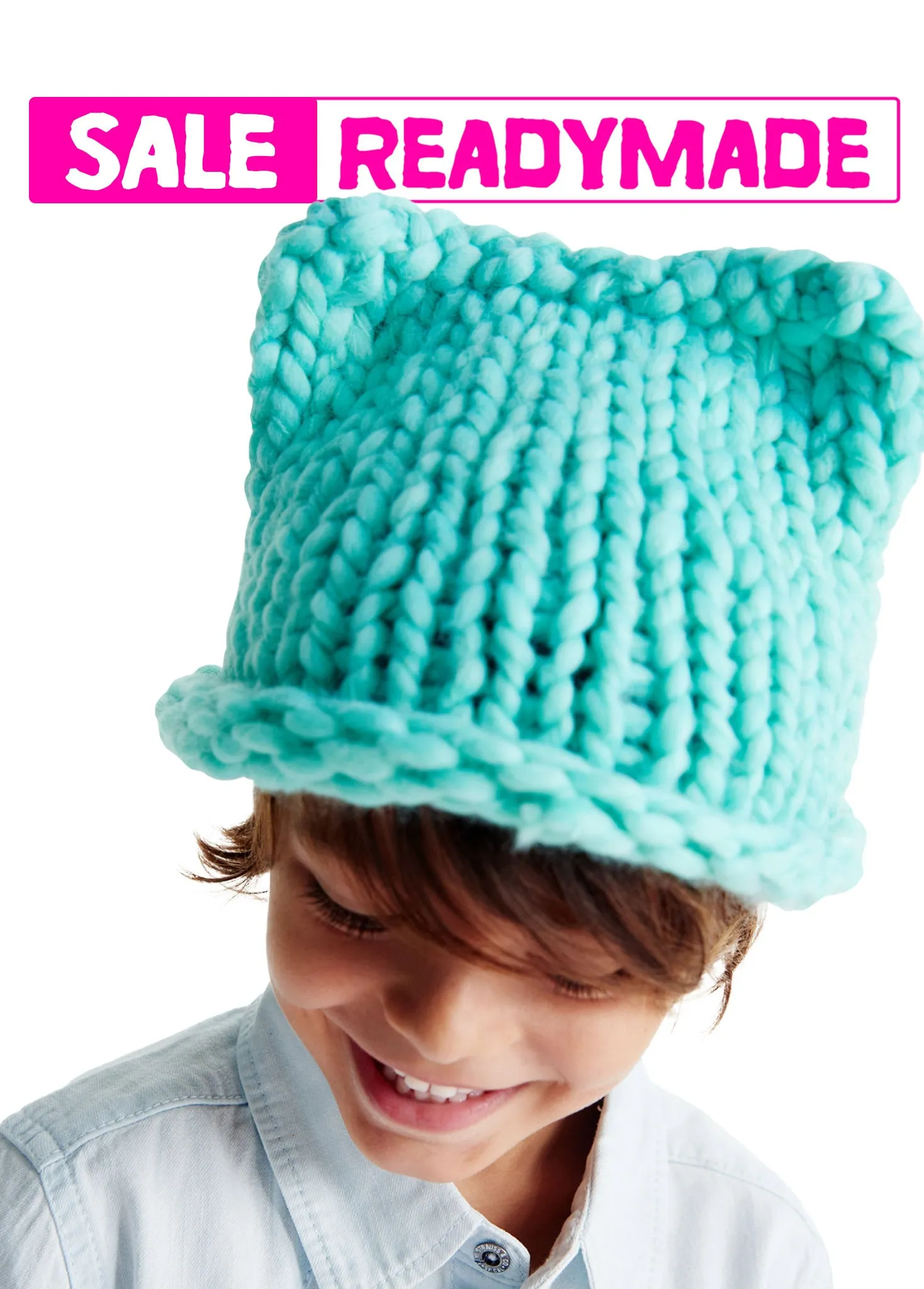 READY TO SHIP READYMADE CLEARANCE SALE!! - Mini Kitty Hat 2-4 years - Merino