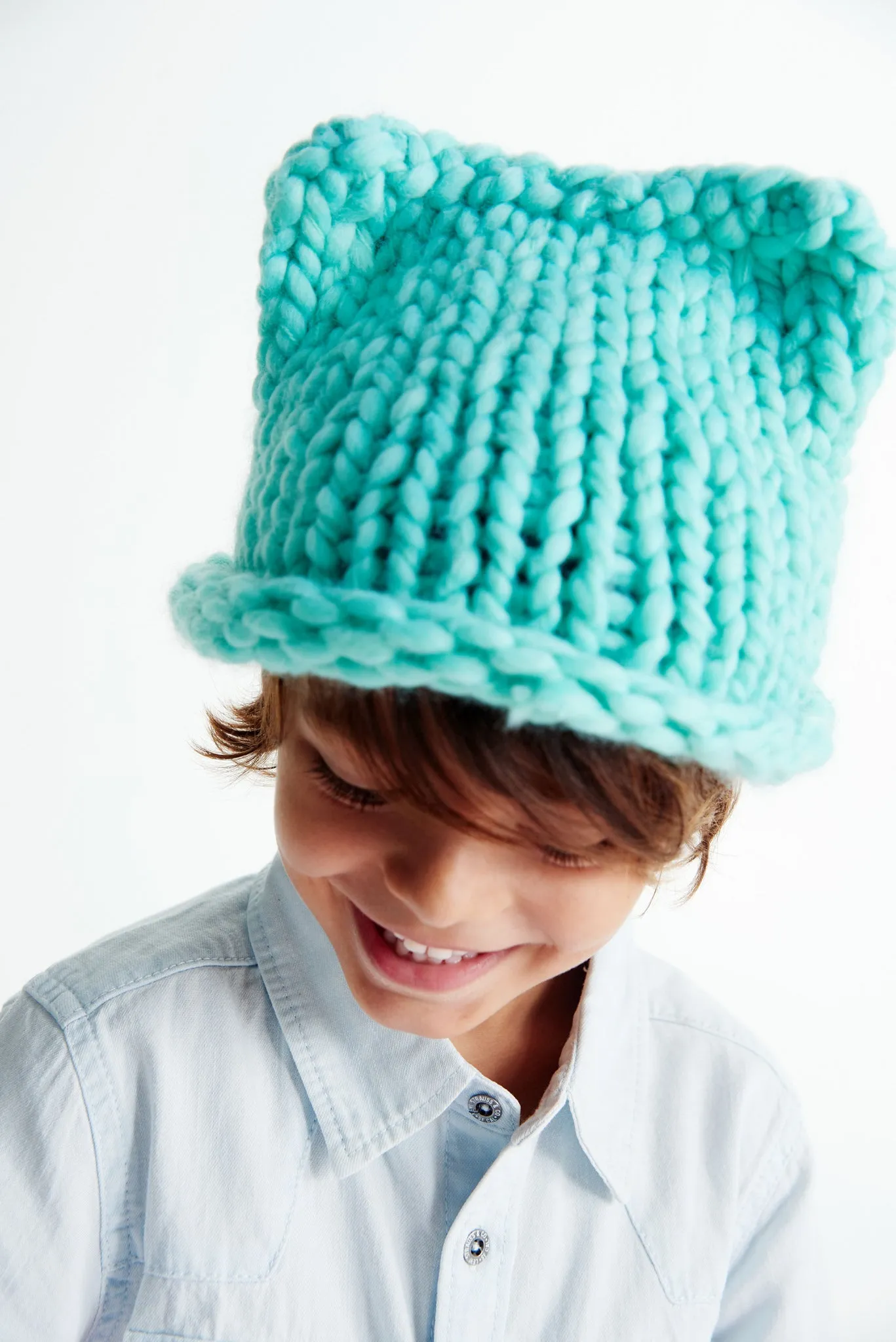 READY TO SHIP READYMADE CLEARANCE SALE!! - Mini Kitty Hat 2-4 years - Merino