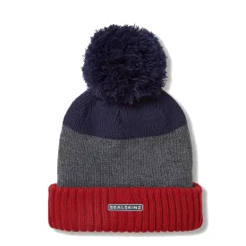 Sealskinz Flitcham WP CW Bobble Hat Orange / Grey / Blue