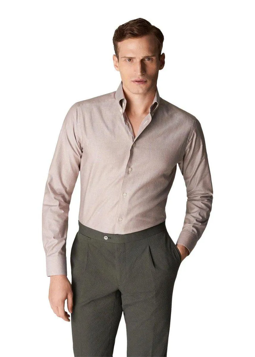 Slim-Wrinkle Free Oxford - Brown