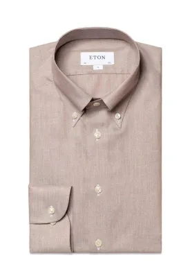 Slim-Wrinkle Free Oxford - Brown