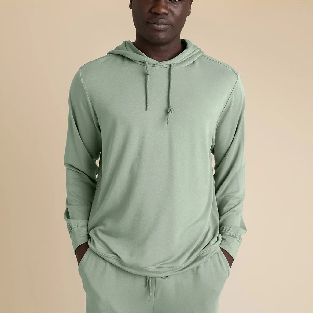 Soft Jade Men's French Terry Pullover Hoodie