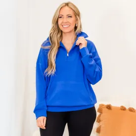 Sporty Chic Pullover, Blue